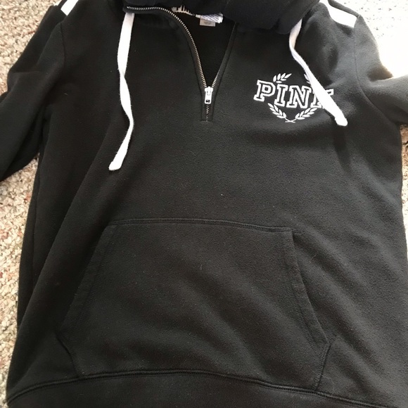 Pink 1/4 Hooded Zip Up - Picture 3 of 4